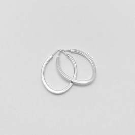 ARGOLA OVAL CHINESA 30MM FIO QUADRADO