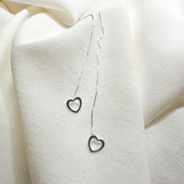 BRINCO FIO CORAÇÃO VAZADO 7MM