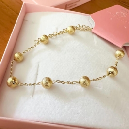 pulseira bolinha craquelada 5mm