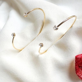 Bracelete com ponto de luz coração 5mm