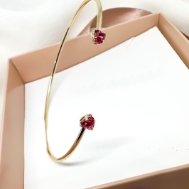 Bracelete com ponto de luz coração 5mm