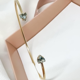 Bracelete com ponto de luz coração 5mm