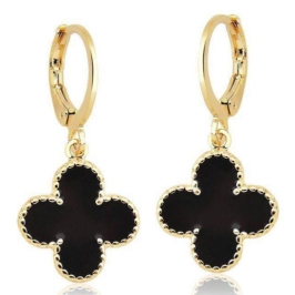 brinco tranqueta flor de resina 1.5cm