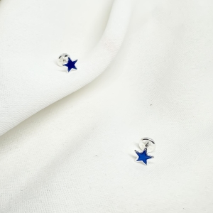 BRINCO BABY ESTRELA AZUL RESINADA 5.5MM