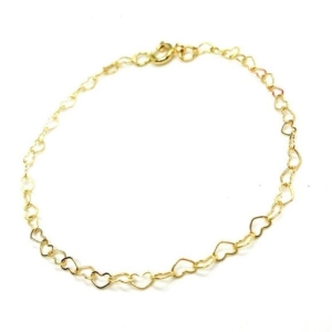 pulseira elo coração 3mm