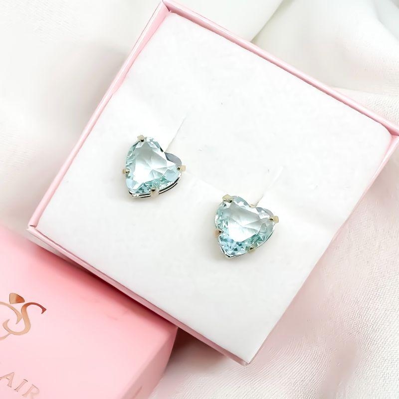 Brinco coração galeria 10mm