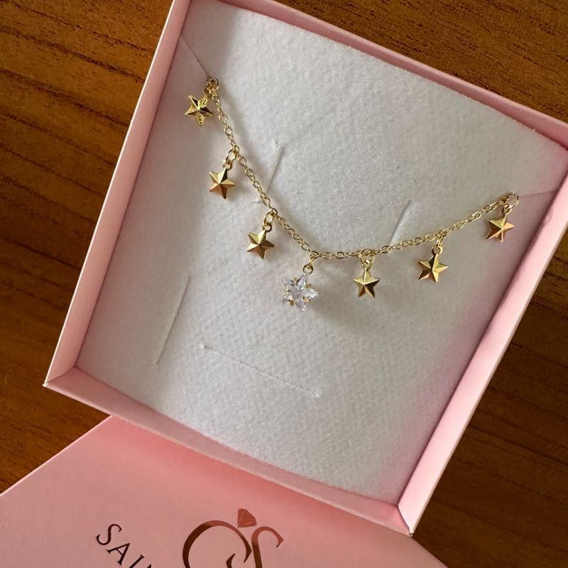 Colar com estrela mar e estrela