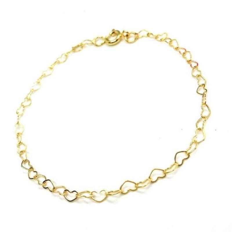pulseira elo coração 3mm