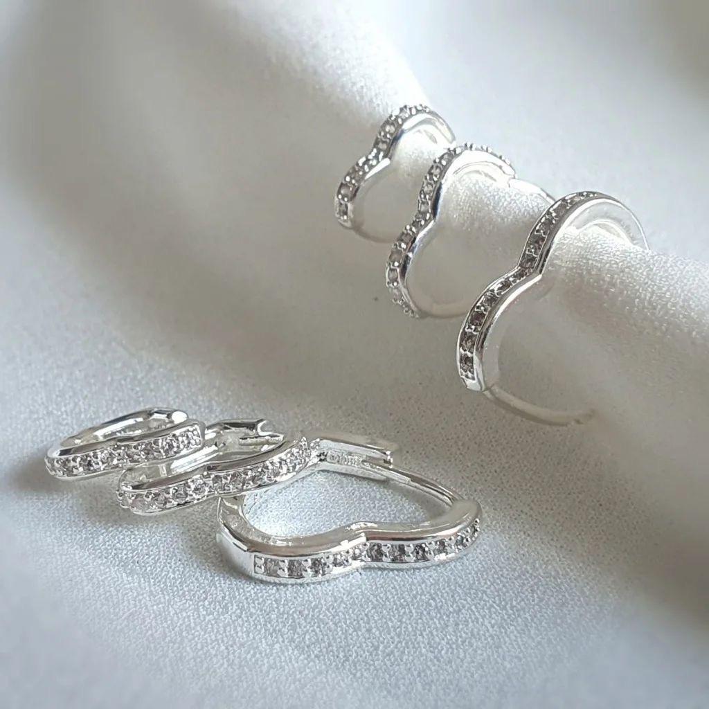 TRIO ARGOLA CORAÇÃO CRAVEJADA