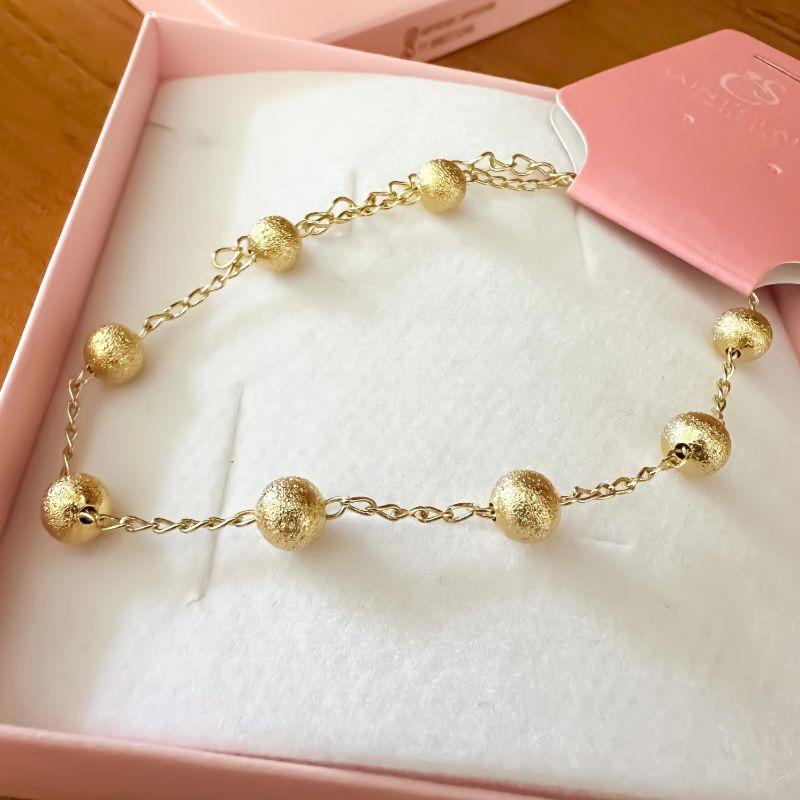 pulseira bolinha craquelada 5mm