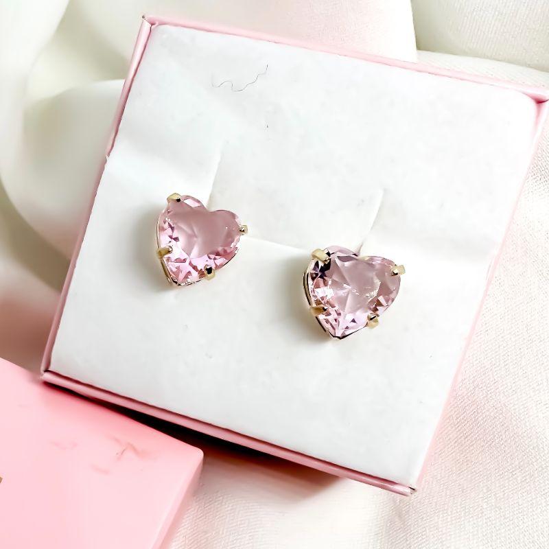 Brinco coração galeria 10mm