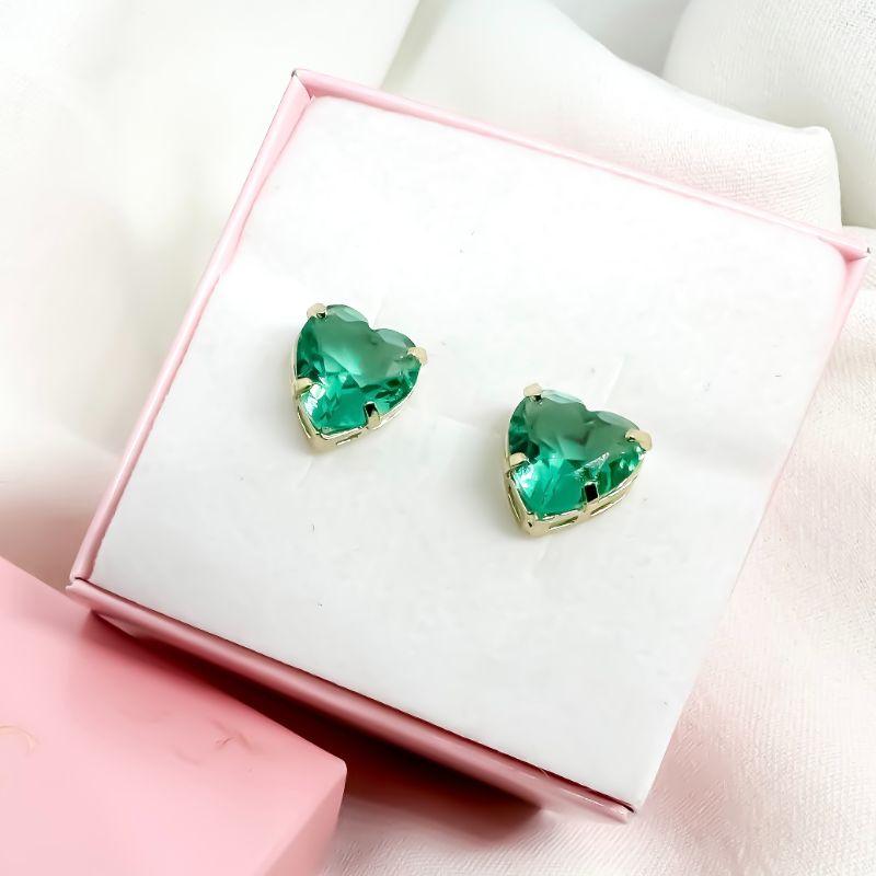 Brinco coração galeria 10mm