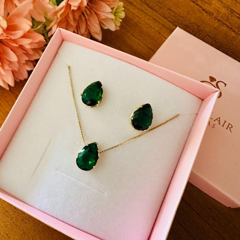 CONJUNTO GOTA GALERIA G (corrente 42cm, extensor 5cm, gota 1.4cm)