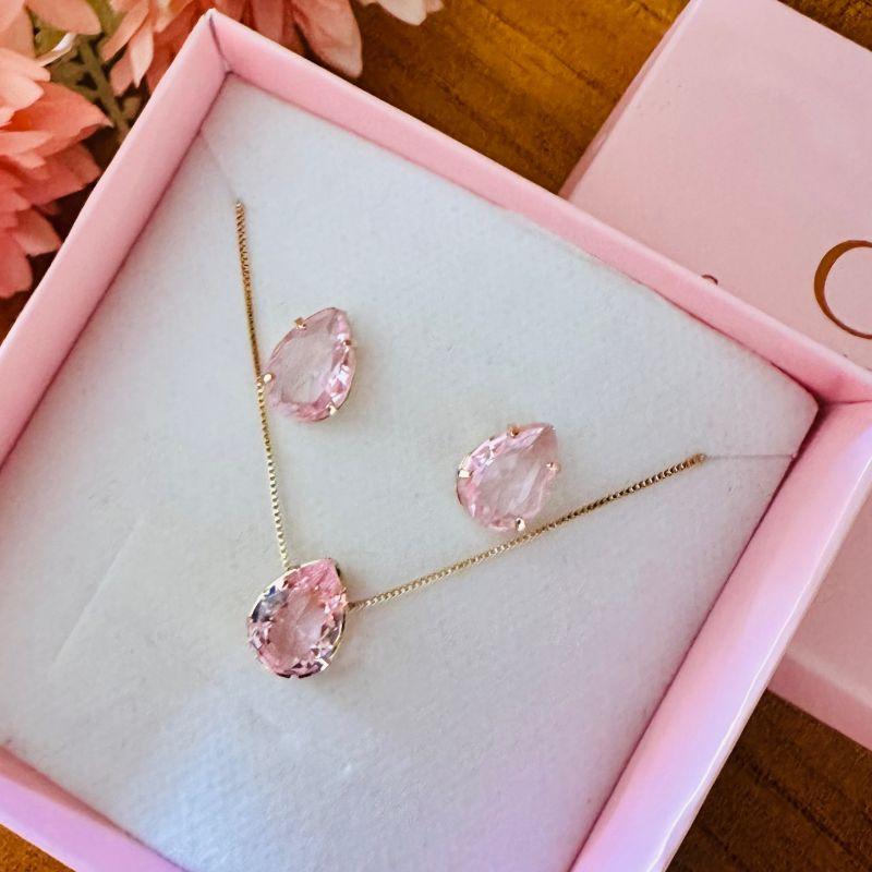 CONJUNTO GOTA GALERIA G (corrente 42cm, extensor 5cm, gota 1.4cm)