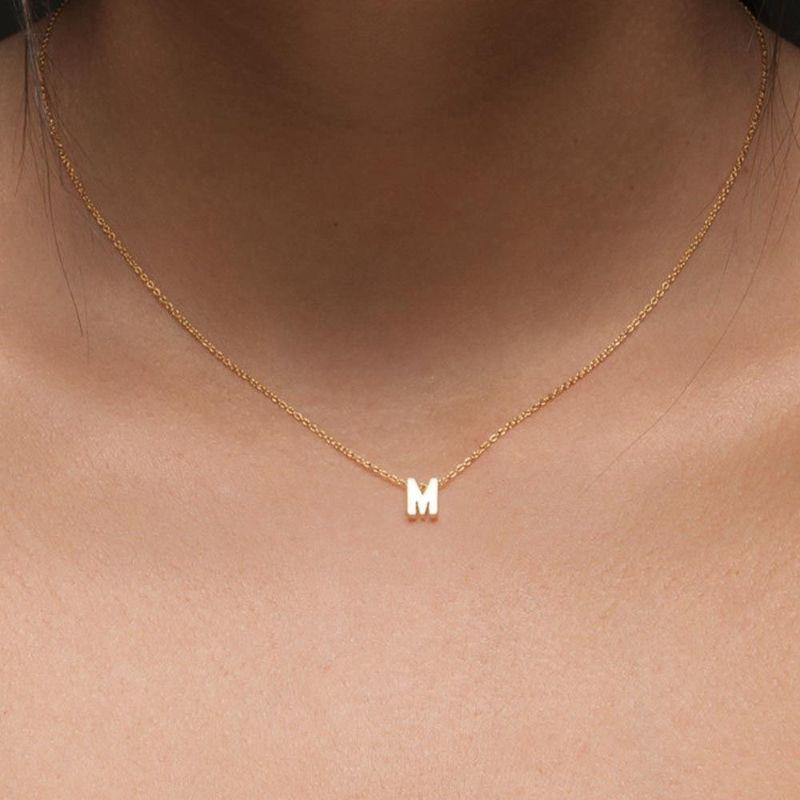 COLAR INICIAL LISA (corrente 40cm, extensor 6.5cm e pingente 0.9mm)